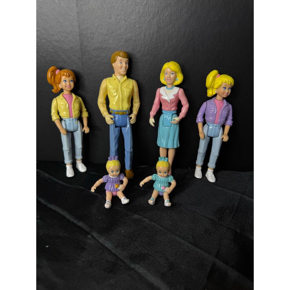 Vintage Lot of 6 Playskool Dollhouse Fisher Price Mixed Family Figures